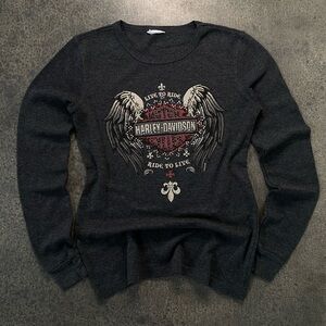 Vintage Harley-Davidson Long Sleeve Graphic Thermal